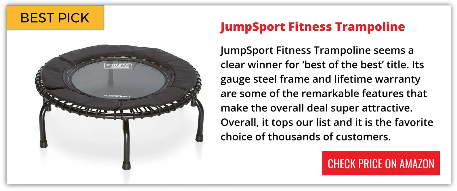 JumpSport Fitness Trampoline Model 250