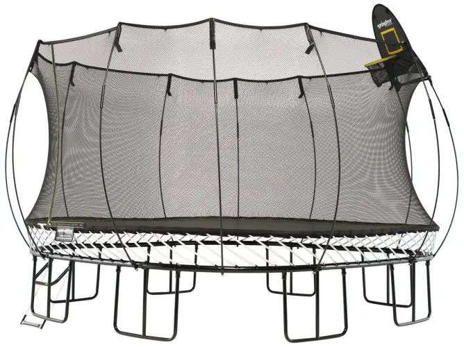 Springfree Trampoline - 13ft Jumbo Square With Basketball Hoop and Ladder